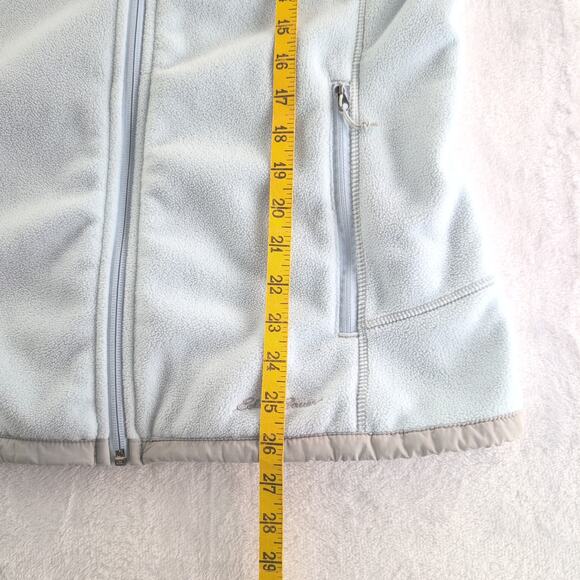 Eddie Bauer Polartec Full Zip Fleece Jacket Women's Large Baby Blue - Picture 9 of 11